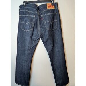 Levis 505 Regular Fit Straight Leg Dark Indigo Denim Jeans Mens 36x30 00505-0059